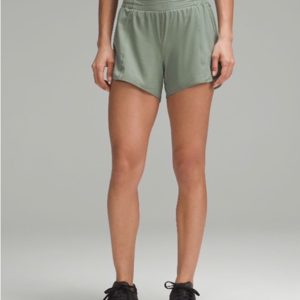lululemon Hotty Hot High-Rise Lined
Short 4" Eucalyptus
